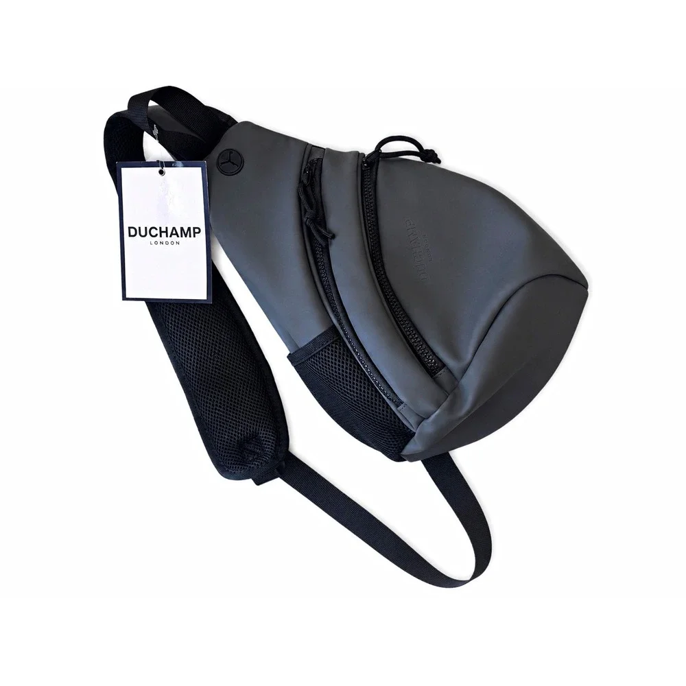 Duchamp London Sling Bag Charcoal Gray NWT Water Resistant Crossbody $79.50